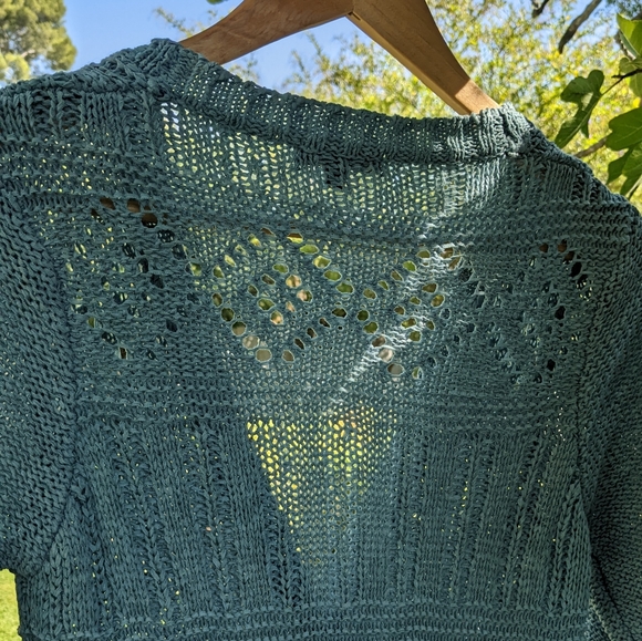 Light Aqua BCBGMaxAzria Cardigan (M) - Picture 3 of 3